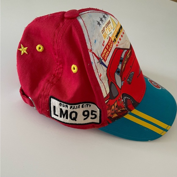 Disney Pixar Cars Lightening McQueen Kids Childs Adjustable Hat Cap - Picture 2 of 6